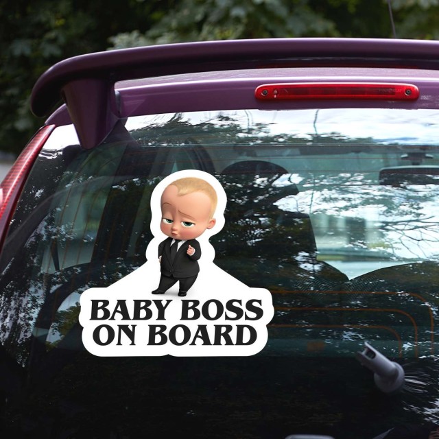 Αυτοκόλλητο αυτοκινήτου Baby Boss on board 20079