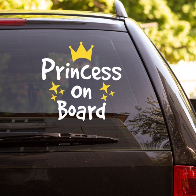 Αυτοκόλλητο για το παρμπρίζ αυτοκινήτου Princess on board 20078