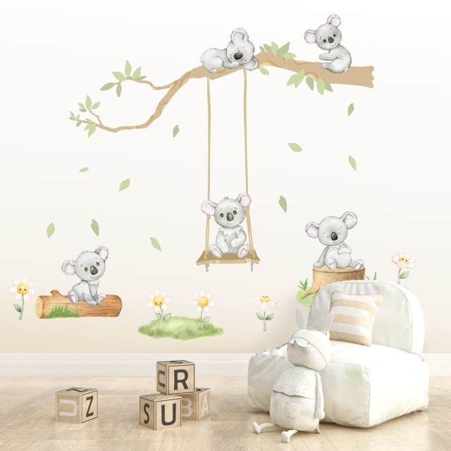 Αυτοκόλλητα τοίχου - Αρκουδάκια κοάλα  1278229