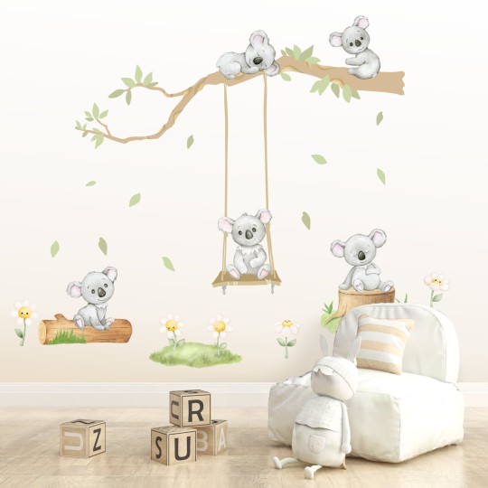 Αυτοκόλλητα τοίχου - Αρκουδάκια κοάλα  1278229