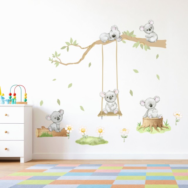 Αυτοκόλλητα τοίχου - Αρκουδάκια κοάλα  1278229