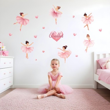 Αυτοκολλητα τοίχου παιδικά - Μικρές Μπαλαρίνες 1278839