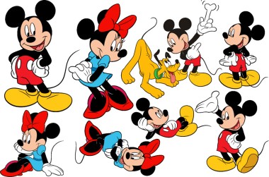 Αυτοκόλλητο τοίχου - Micky & Minnie mouse 127958 2