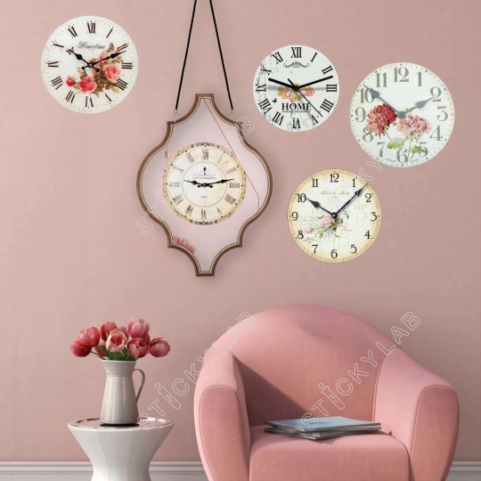 Αυτοκόλλητα τοίχου - Vintage clocks 1279091