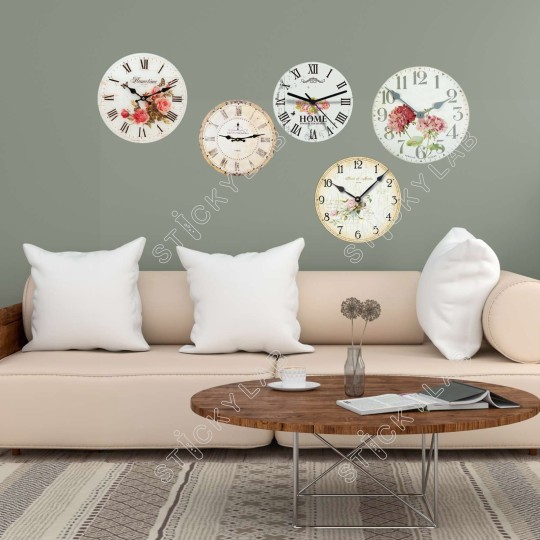 Αυτοκόλλητα τοίχου - Vintage clocks 1279091-0