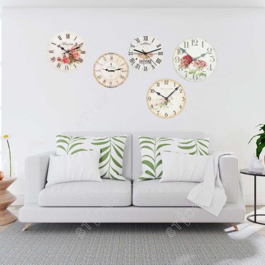 Αυτοκόλλητα τοίχου - Vintage clocks 1279091-1