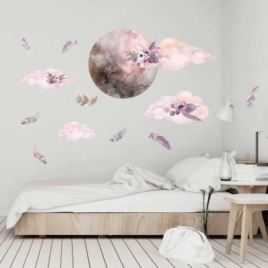 Αυτοκόλλητο τοίχου Watercolor Moon Fantasy 127888 2