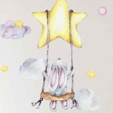 Watercolor Bunny Sweet dreams 127889 2