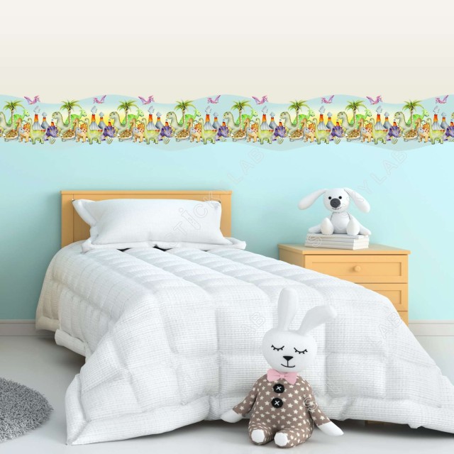 Μπορντούρα Watercolor Δεινόσαυροι B14098-2