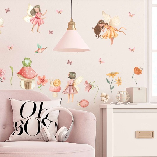Αυτοκολλητο τοίχου Watercolor Fairies Garden 1279001 Αυτοκολλητο τοίχου Watercolor Fairies Garden 1279001