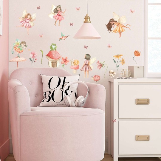 Αυτοκολλητο τοίχου Watercolor Fairies Garden 1279001-1 Αυτοκολλητο τοίχου Watercolor Fairies Garden 1279001-1