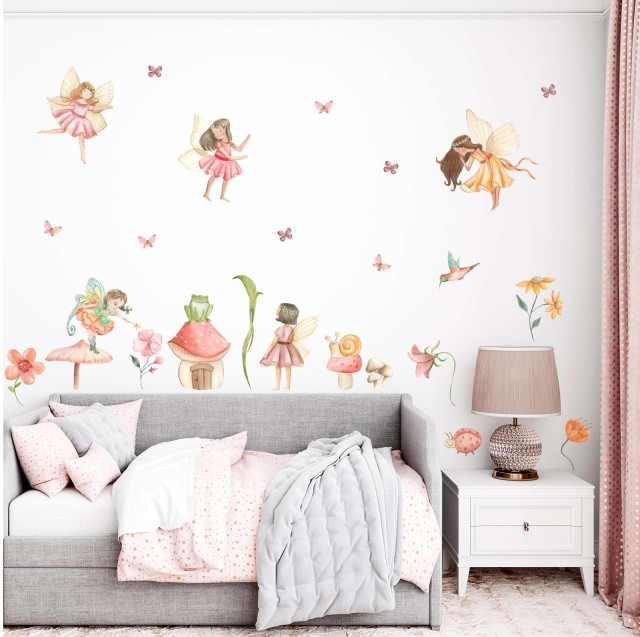 Αυτοκολλητο τοίχου Watercolor Fairies Garden 1279001-2