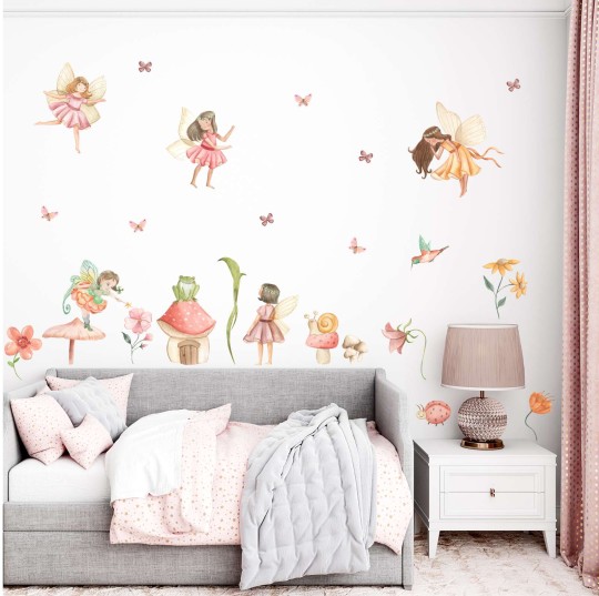 Αυτοκολλητο τοίχου Watercolor Fairies Garden 1279001-2 Αυτοκολλητο τοίχου Watercolor Fairies Garden 1279001-2