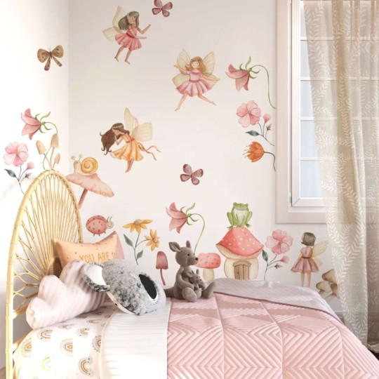 Αυτοκολλητο τοίχου Watercolor Fairies Garden 1279001-3 Αυτοκολλητο τοίχου Watercolor Fairies Garden 1279001-3