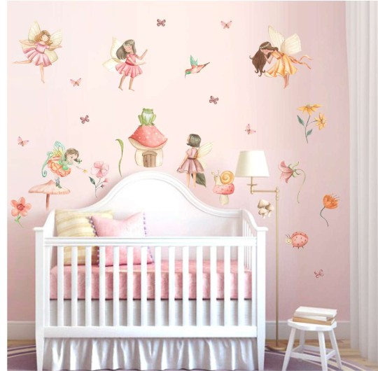 Αυτοκολλητο τοίχου Watercolor Fairies Garden 1279001-4 Αυτοκολλητο τοίχου Watercolor Fairies Garden 1279001-4