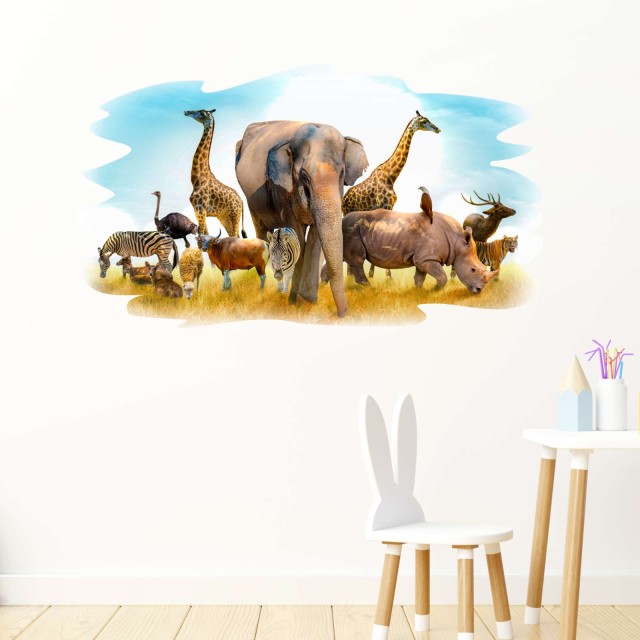 Αυτοκόλλητο τοίχου Safari Poster 1278863-0