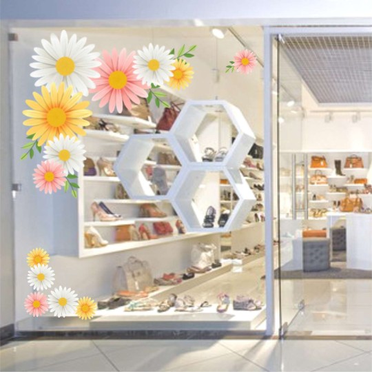Αυτοκόλλητο βιτρίνας Spring Daisies 11003-0 Αυτοκόλλητο βιτρίνας Spring Daisies 11003-0