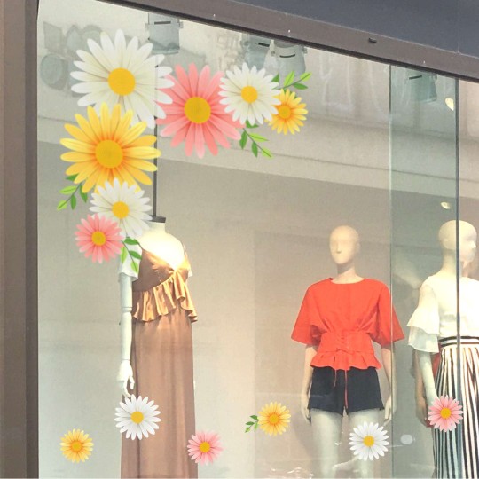 Αυτοκόλλητο βιτρίνας Spring Daisies 11003-1 Αυτοκόλλητο βιτρίνας Spring Daisies 11003-1
