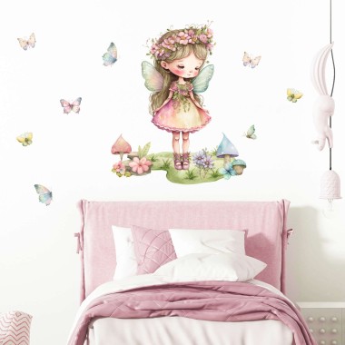 Αυτοκολλητα παιδικά - Watercolor cute Fairy 1278791 2