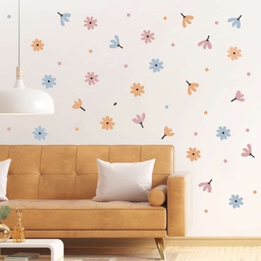 Αυτοκόλλητο τοίχου Minimal Flowers  1278983 2