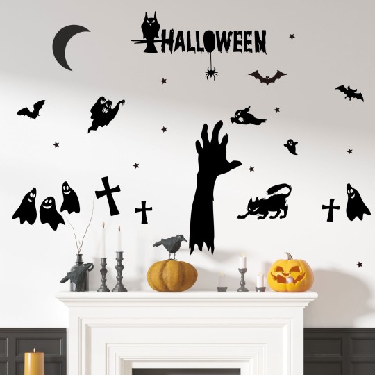 Αυτοκόλλητα τοίχου halloween 24001 Αυτοκόλλητα τοίχου halloween 24001