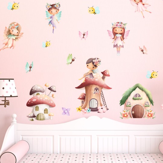 Αυτοκολλητο τοίχου Fairies houses 1279000-1 Αυτοκολλητο τοίχου Fairies houses 1279000-1
