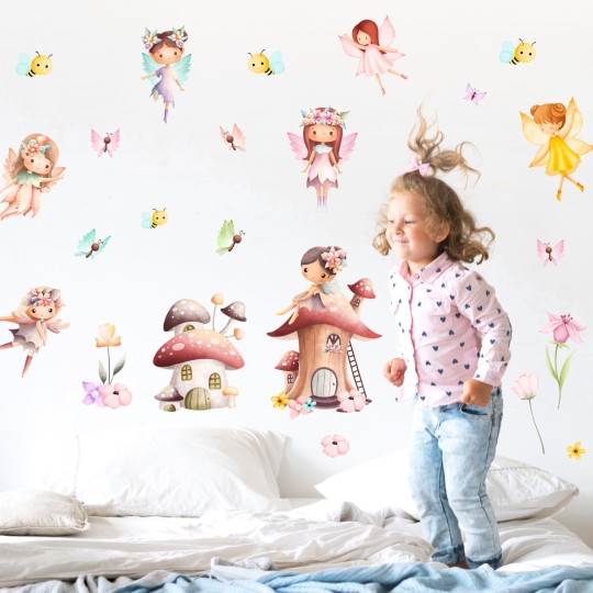 Αυτοκολλητο τοίχου Fairies houses 1279000-2 Αυτοκολλητο τοίχου Fairies houses 1279000-2