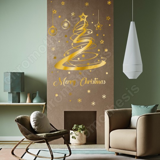 Αυτοκόλλητο χριστουγεννιάτικο δέντρο με μπάλλες 120016 Αυτοκόλλητο χριστουγεννιάτικο δέντρο με μπάλλες 120016