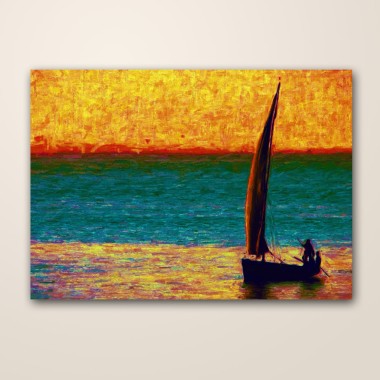 Πίνακας Ελαιογραφία Abstract Boat 118030 2