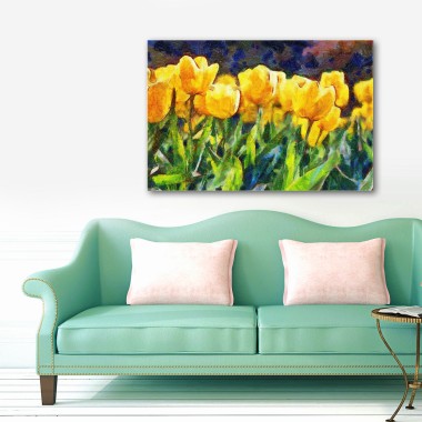 Πίνακας Ελαιογραφία Κίτρινες Τουλίπες 118066 2