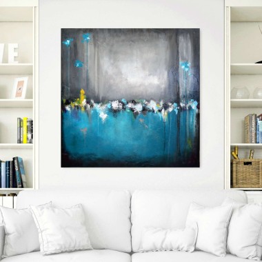 Πίνακας Blue abstract 118318 2