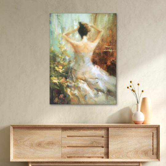 Πίνακας Woman in white dress 116108 Πίνακας Woman in white dress 116108