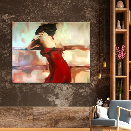 Πίνακας Lady in red 116109 Πίνακας Lady in red 116109