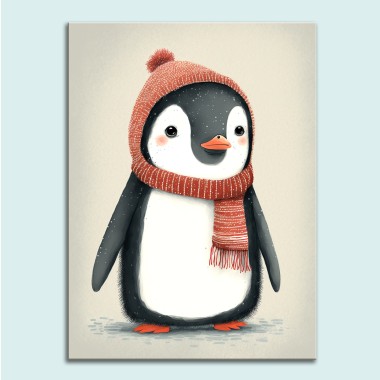 Παιδικός πίνακας σε καμβά Πιγκουινάκι (από 30x40 cm) 117005 2