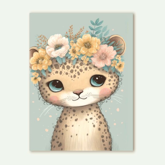 Παιδικός πίνακας σε καμβά Λεοπαρδαλάκι (30x40 cm) 117010 Παιδικός πίνακας σε καμβά Λεοπαρδαλάκι (30x40 cm) 117010