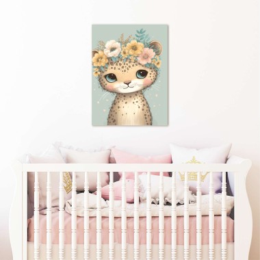 Παιδικός πίνακας σε καμβά Λεοπαρδαλάκι (30x40 cm) 117010 2