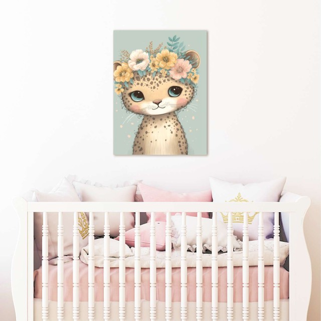 Παιδικός πίνακας σε καμβά Λεοπαρδαλάκι (30x40 cm) 117010-0