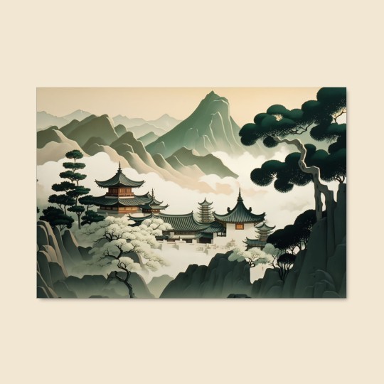 Πίνακας σε καμβά Japanese landscape 114001 Πίνακας σε καμβά Japanese landscape 114001