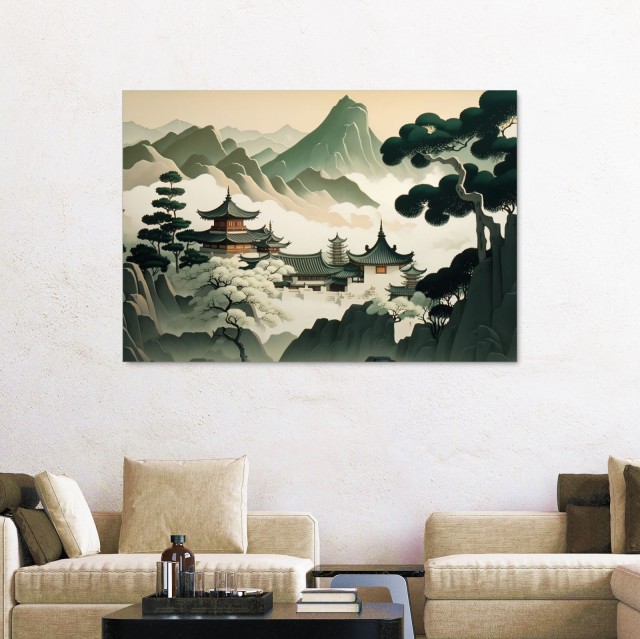 Πίνακας σε καμβά Japanese landscape 114001-1