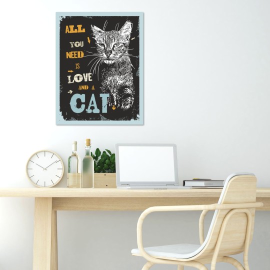 Πίνακας All you need is Love and a cat 116139-0