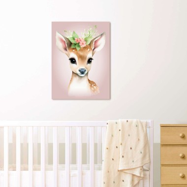 Παιδικός πίνακας σε καμβά Ελαφάκι (30x40 cm) 117021 2