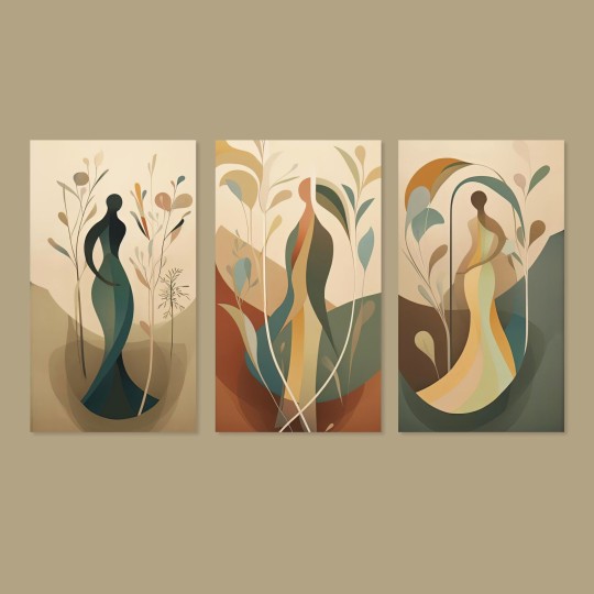 Τρίπτυχος Καμβάς Αφηρημένες φιγούρες (Σετ 3 τεμ) 116145 Τρίπτυχος Καμβάς Αφηρημένες φιγούρες (Σετ 3 τεμ) 116145