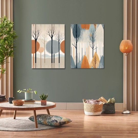 Δίπτυχο σετ Πίνακες Αφηρημένες φιγούρες  (50 x 70 cm) 116146 Δίπτυχο σετ Πίνακες Αφηρημένες φιγούρες  (50 x 70 cm) 116146