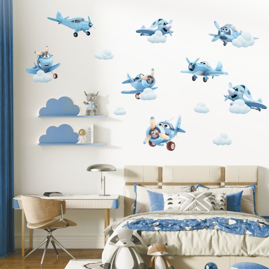 παιδικά αυτοκόλλητα αεροπλανάκια