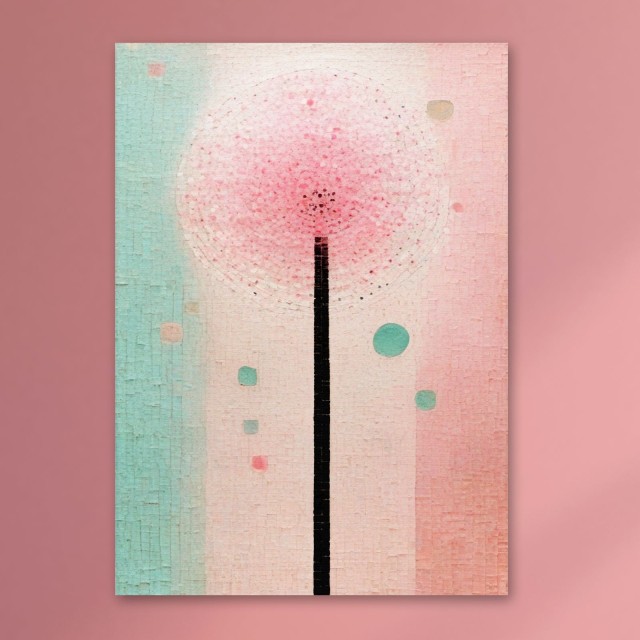 Πίνακας Μίνιμαλ Αφηρημένο λουλούδι 114906