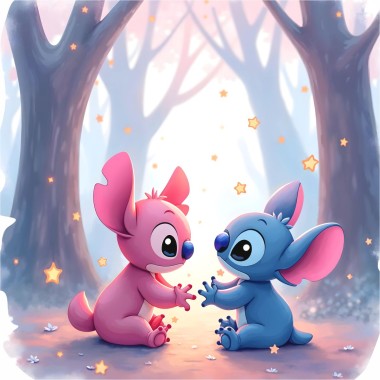 Παιδικά Αυτοκόλλητα τοίχου Lilo & Stitch 1278751 2