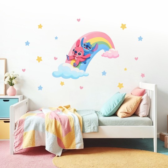 Παιδικά Αυτοκόλλητα τοίχου Lilo & Stitch σε ουράνιο τόξο 1278752 Παιδικά Αυτοκόλλητα τοίχου Lilo & Stitch σε ουράνιο τόξο 1278752
