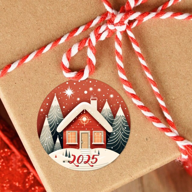 Αυτοκόλλητες ετικέτες στρογγυλές "Καλές γιορτές" 50054