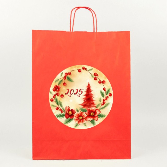 Αυτοκόλλητες ετικέτες στρογγυλές "Καλές γιορτές" 50055