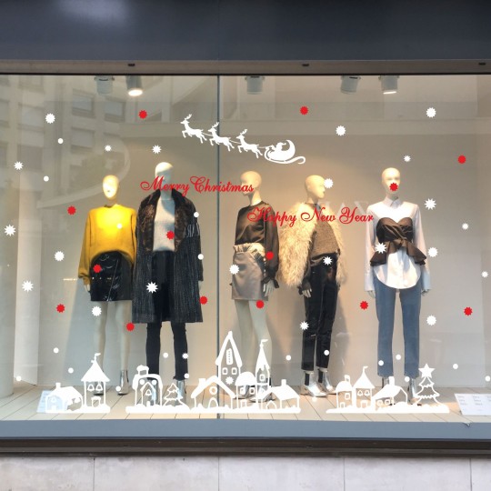 Αυτοκόλλητο χριστουγεννιάτικο  χιονισμένα σπιτάκια 1280272 Αυτοκόλλητο χριστουγεννιάτικο  χιονισμένα σπιτάκια 1280272